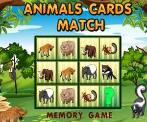 Game Animals Cards Match