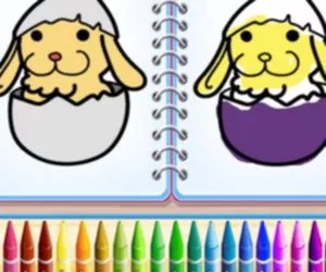 Game Coloring Bunny Book