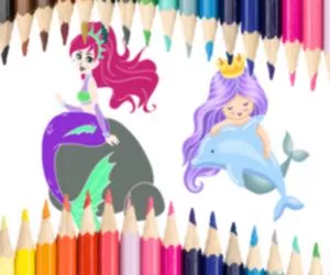 Game Mermaid Coloring Boo