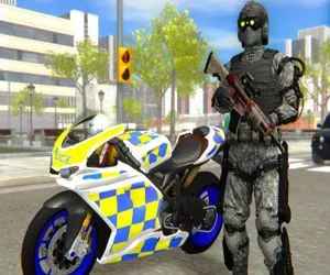 Game Police Bike City Sim