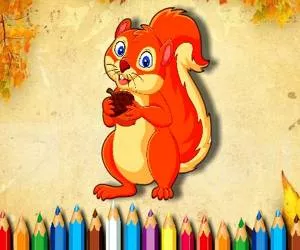 Game Squirrel Coloring Bo