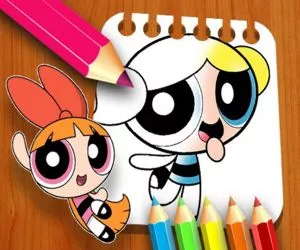 The Powerpuff Girls Coloring Book full screen