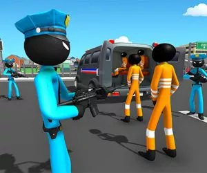 Play Us Police Stickman Criminal Plane Transporter Game